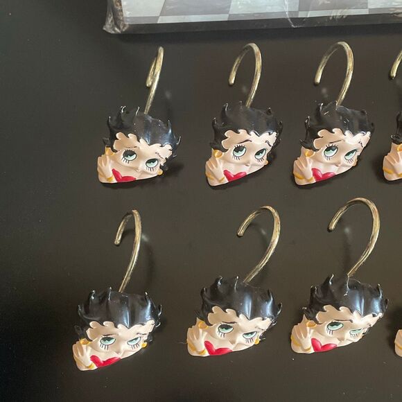 #894 Betty Boop Peek A Boo Vinyl Shower Curtain 70x72 Catalina 2003 Vintage - Picture 2 of 13